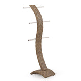City Light Outdoor Wicker Towel Tree in Oyster Grey Model 6013OG
