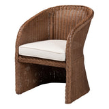 Clarinda Wicker Fair Rattan Dining or Accent Chair