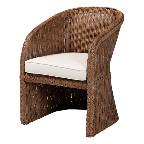 Clarinda Wicker Fair Rattan Dining or Accent Chair
