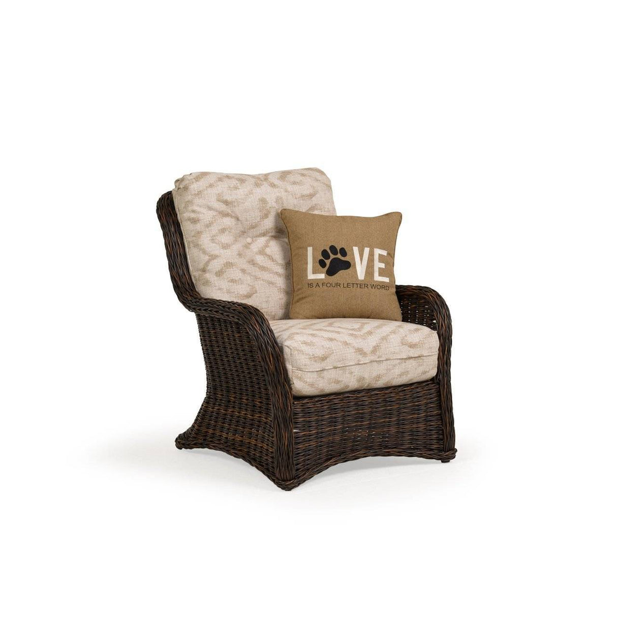 Compass Outdoor Wicker Lounge Chair Model 4305CLV
