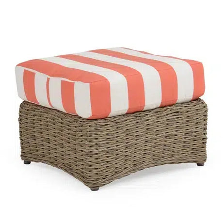Compass Outdoor Wicker Rectangle Ottoman Model 4308CLV