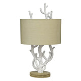 Coral Table Lamp Model LUX-125-WHITE By Lux Lighting