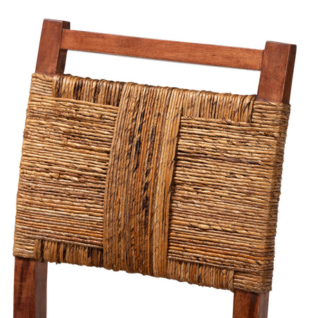 Kirin Handwoven Seagrass Dining Chair Set of 2 by Wicker Fair