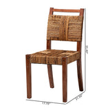 Kirin Handwoven Seagrass Dining Chair Set of 2 by Wicker Fair