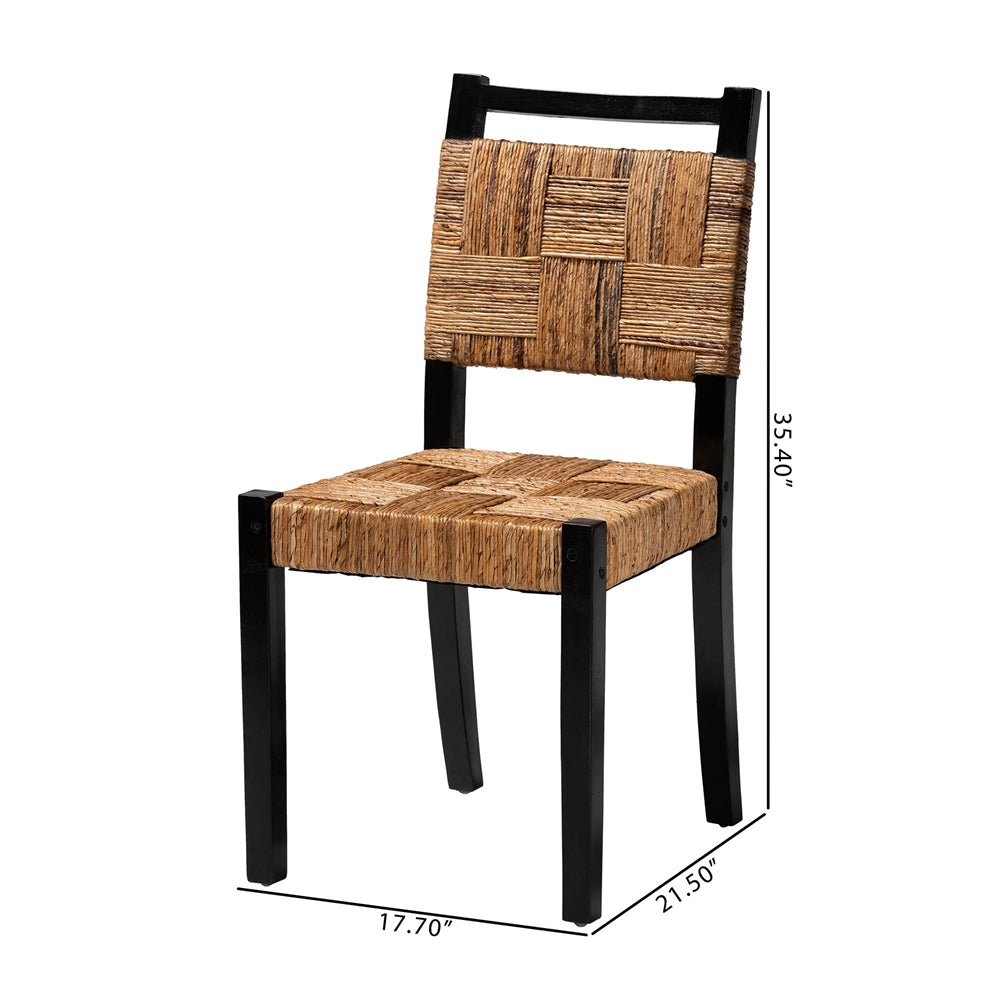 Changmai Handwoven Seagrass Dining Chair Set of 2 by Wicker Fair