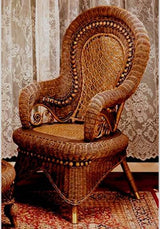 Sugar Beach White Arm Chair with Cushion Model SBACAC by Wicker Fair