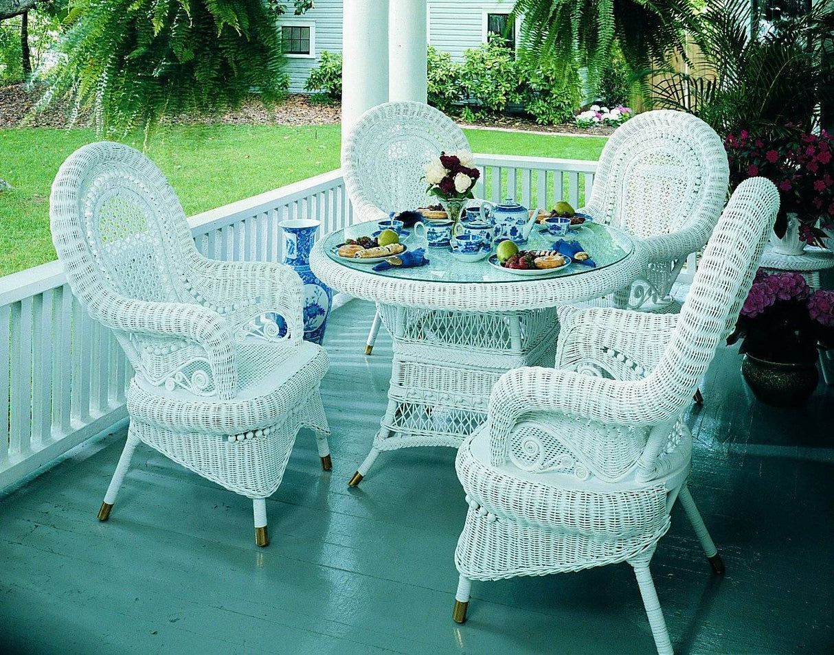 Country White 6 Pc Dining Set Model CAC-DINING from Spice Island Wicker