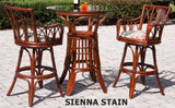 Cuba Rattan 3 Pc Pub Set with Arms by Alexander and Sheriden with Cushions Made in USA