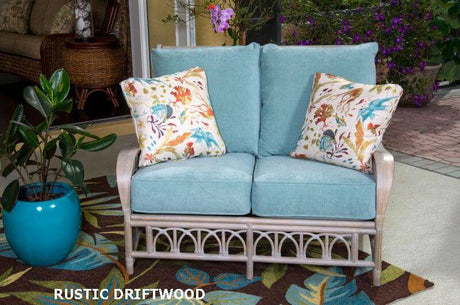 Cuba Rattan 5 Pc Living Room Set CUB-5PC-SET by Alexander and Sheriden with Cushions Made in USA