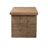 BOLO BOHEMIAN BROWN WICKER SEAGRASS AND WOOD 60 Inch RECTANGLE DINING TABLE