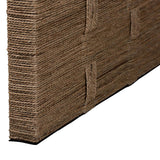 BOLO BOHEMIAN BROWN WICKER SEAGRASS AND WOOD 60 Inch RECTANGLE DINING TABLE