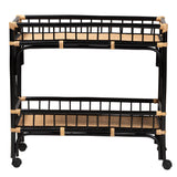 Oceana Wicker Fair Rattan Kitchen Bar Cart