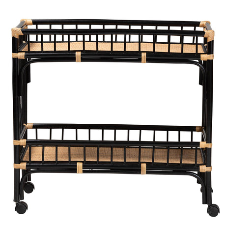 Oceana Wicker Fair Rattan Kitchen Bar Cart