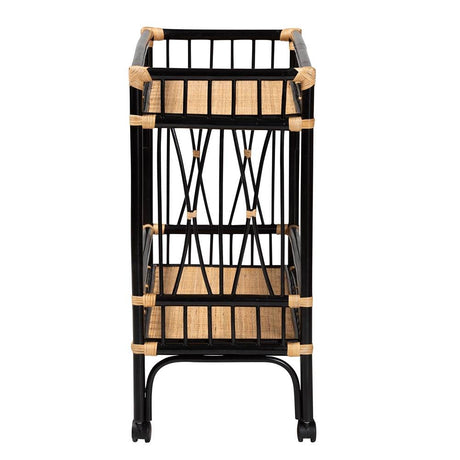 Oceana Wicker Fair Rattan Kitchen Bar Cart