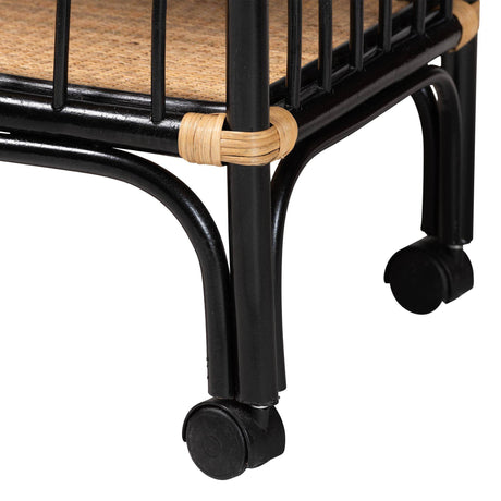 Oceana Wicker Fair Rattan Kitchen Bar Cart