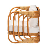 Torsa Modern Bohemian Natural Rattan Arm Chair by Wicker Fair