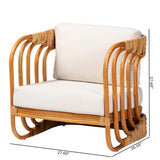 Torsa Modern Bohemian Natural Rattan Arm Chair by Wicker Fair