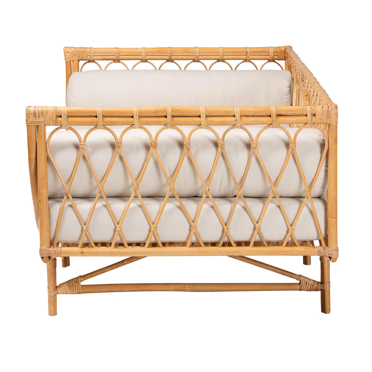 Raita Bohemian Natural Brown Rattan Daybed by Wicker Fair