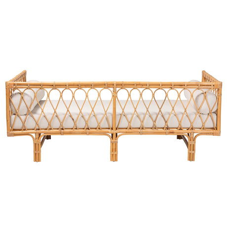 Raita Bohemian Natural Brown Rattan Daybed by Wicker Fair