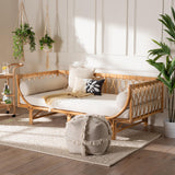 Raita Bohemian Natural Brown Rattan Daybed by Wicker Fair