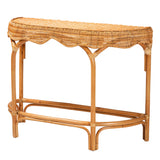 Asawa Bohemian Natural Brown Rattan Console Table by Wicker Fair