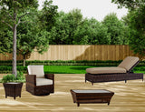 Del Ray Outdoor Glider and Ottoman Set 76605-76606 By South Sea Rattan