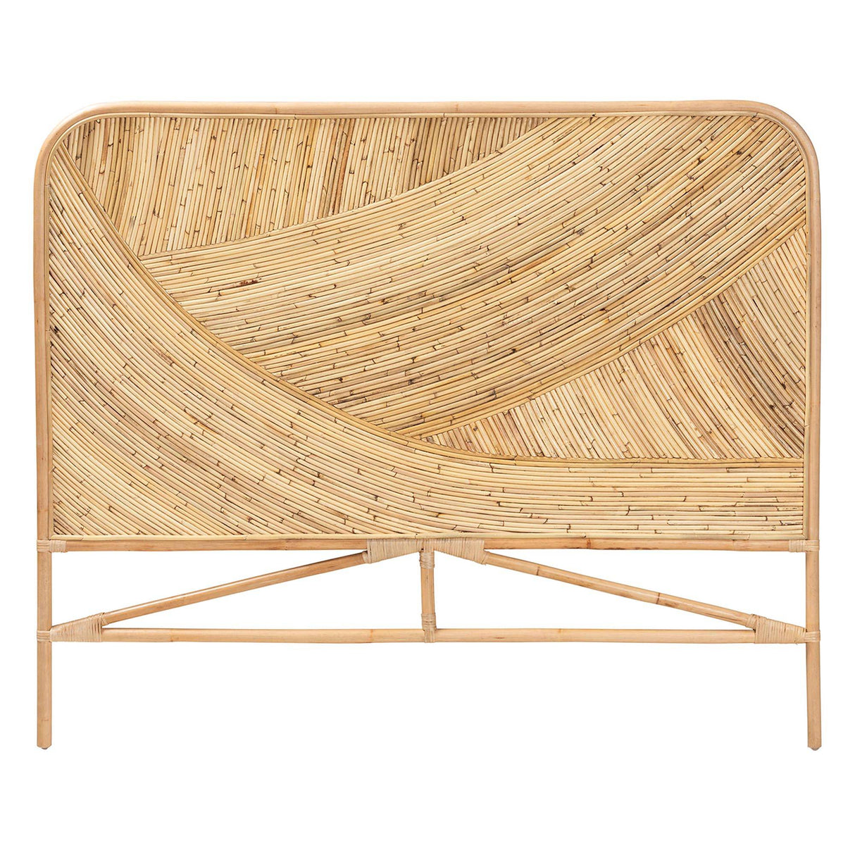Porto Bohemian Honey Rattan Queen Headboard
