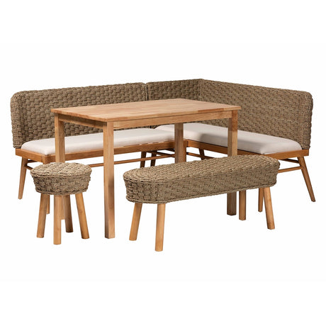 Wicker Fair Denver Rattan 5 Pc Dining Nook Set