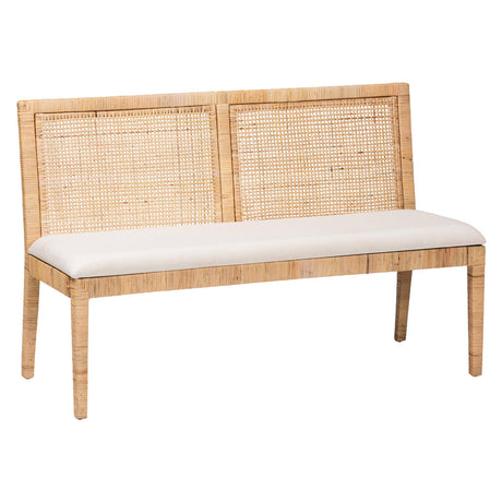 Mactan Bohemian Honey Rattan 2-Pc Dining Bench Set