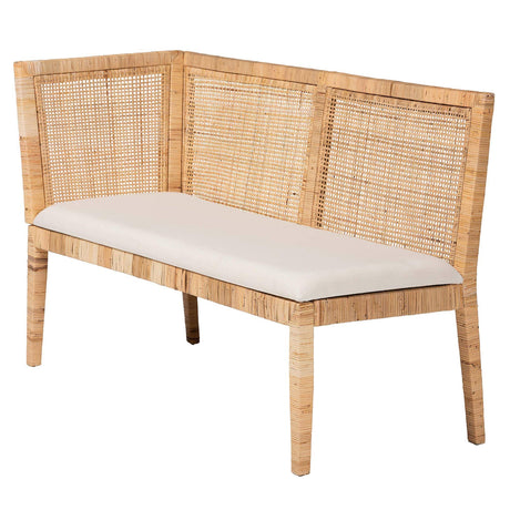 Mactan Bohemian Honey Rattan 2-Pc Dining Bench Set