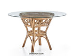 Nadine Indoor Rattan Dining Table with Glass Top 6217 from South Sea