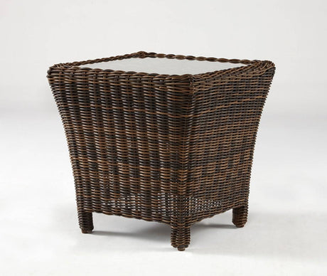 Del Ray Patio 3 Pc Coffee Table and 2 End Tables Set with Glass Top Model 76644-SET by South Sea Rattan