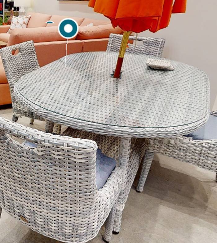 South Beach Outdoor Wicker Dining Table DT9844 by Beachcraft