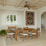 Dulce 8 Pc Rectangle Wood and Rattan Dining Set by Braxton Culler