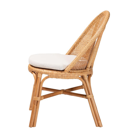 Saniela Bohemian Light Honey Rattan Dining Chair by Wicker Fair