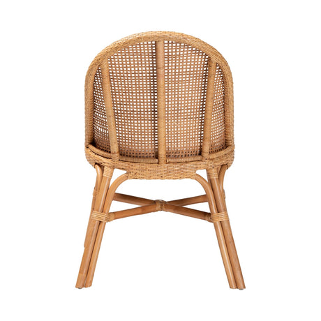 Saniela Bohemian Light Honey Rattan Dining Chair by Wicker Fair