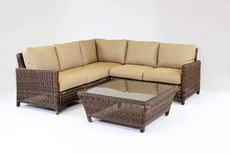 Del Ray All Weather Patio Sectional Left Side End Piece Model 76650 by South Sea Rattan