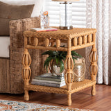 Rosby Natural Rattan End Table by Wicker Fair