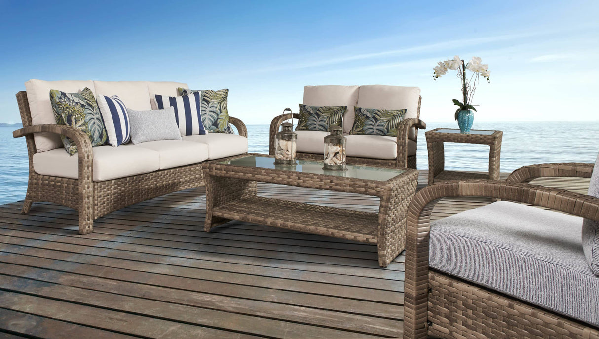 Driftwood Bay Outdoor 4 Pc Furniture Set 78200-4PC SET By South Sea Rattan