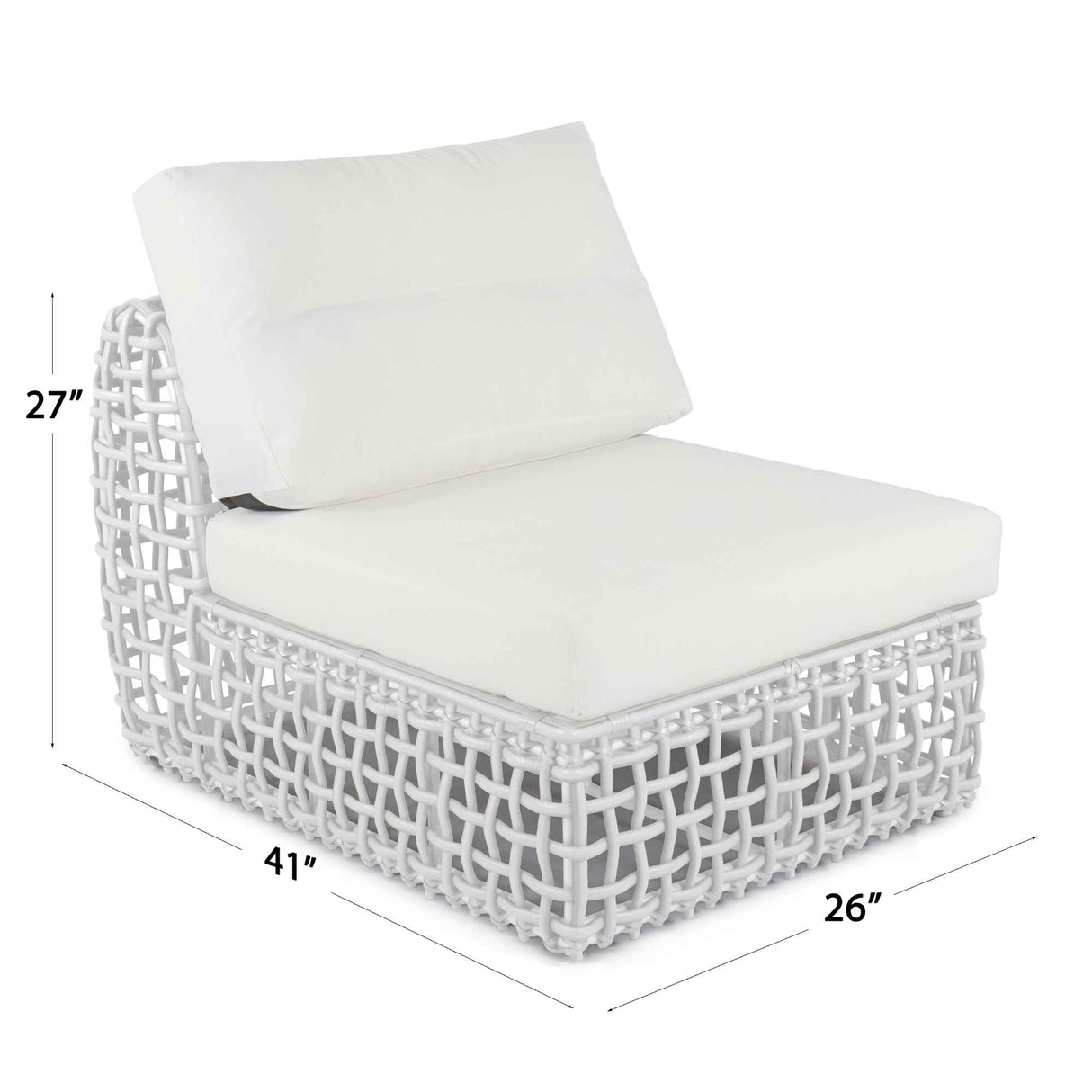 Dynasty Modular Center with Sunbrella Cushion Model 22390-WMNP-CUSH by Skyline Design