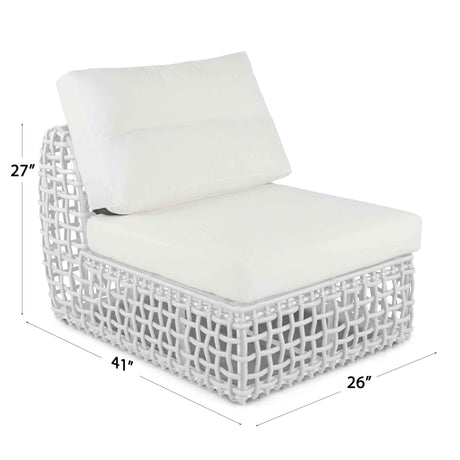 Dynasty Modular Center with Sunbrella Cushion Model 22390-WMNP-CUSH by Skyline Design