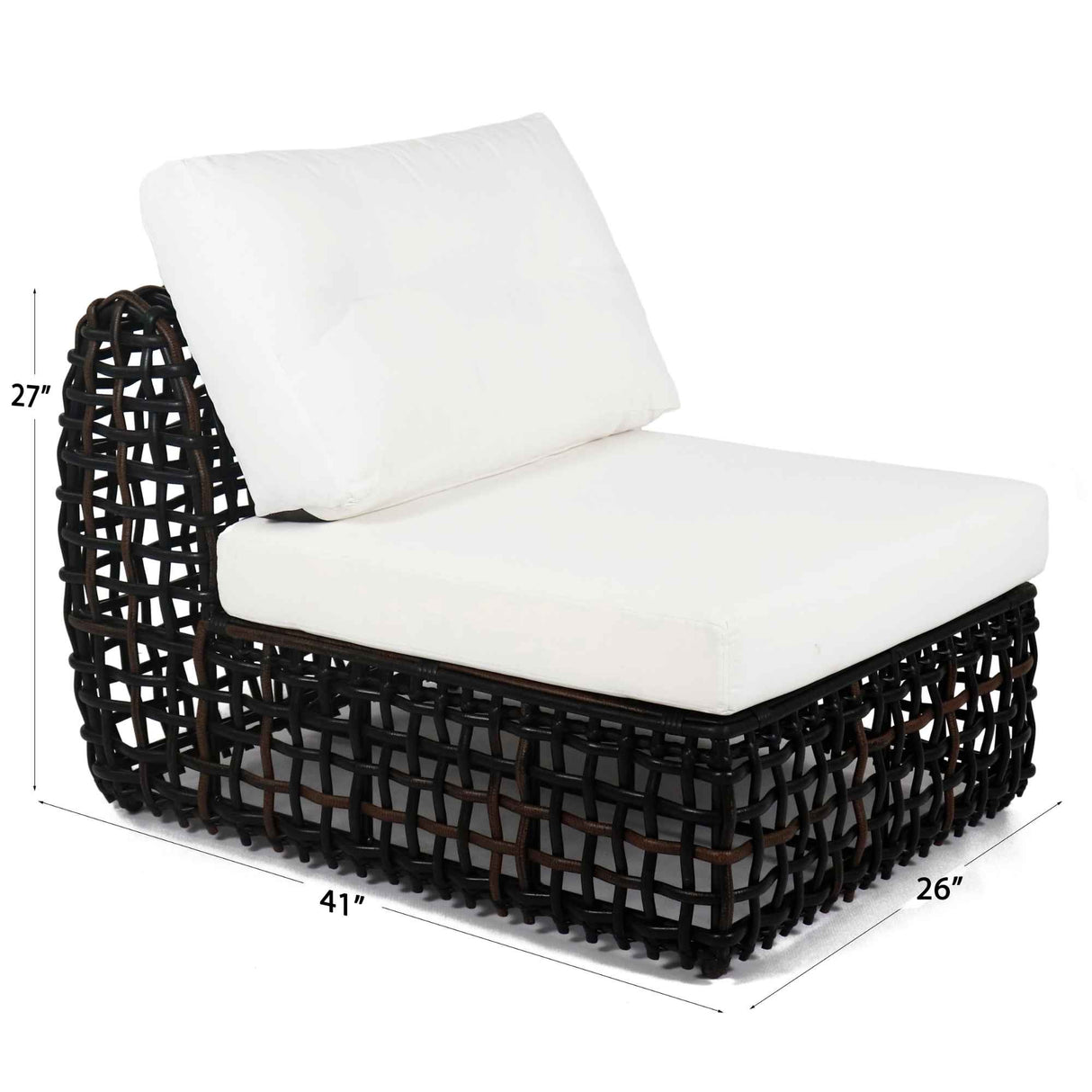 Dynasty Outdoor Modular Center with Sunbrella Cushion Model 22390-BMNP-CUSH by Skyline Design