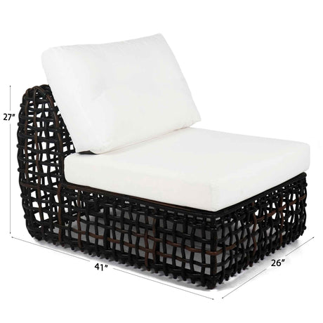 Dynasty Outdoor Modular Center with Sunbrella Cushion Model 22390-BMNP-CUSH by Skyline Design