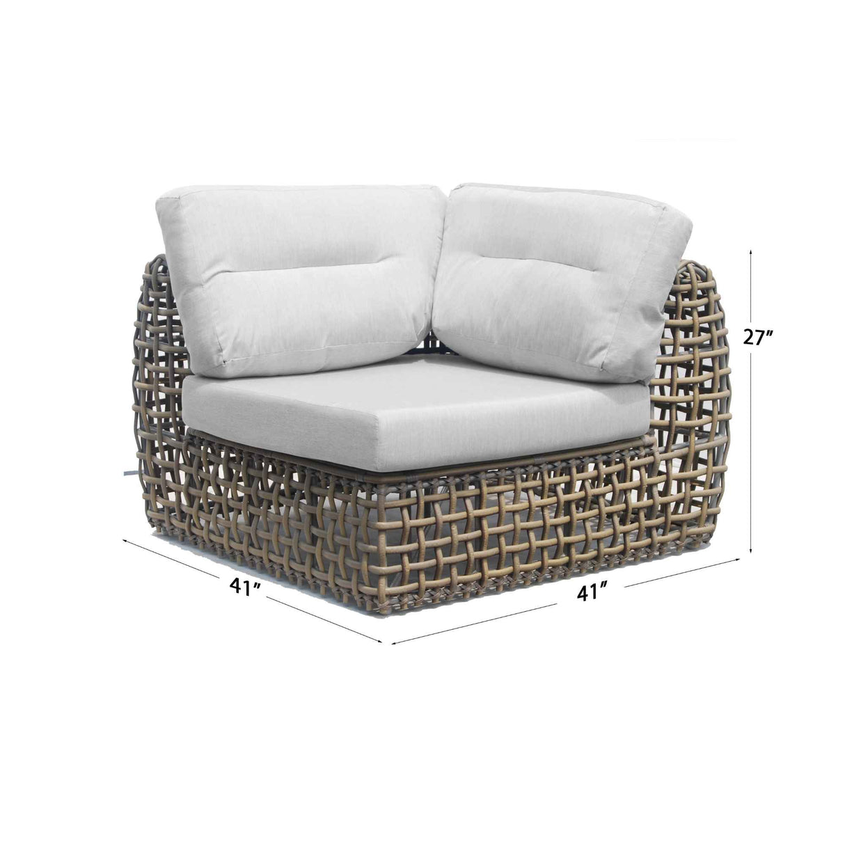 Dynasty Outdoor Modular Corner with Sunbrella Cushion Model 22389-KMNP-CUSH by Skyline Design