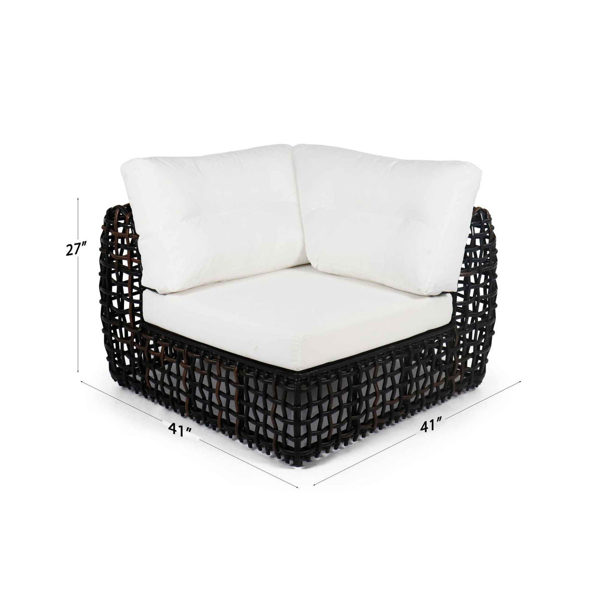 Dynasty Outdoor Modular Corner with Sunbrella Cushion Model 22389-BMNP-CUSH by Skyline Design