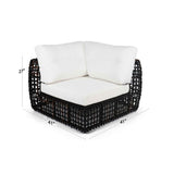 Dynasty Outdoor Modular Corner with Sunbrella Cushion Model 22389-BMNP-CUSH by Skyline Design