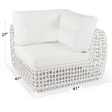 Dynasty Outdoor Modular Corner with Sunbrella Cushion Model 22389-WMNP-CUSH by Skyline Design