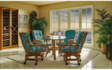 Edgewater Customized Rattan 6 Pc Swivel-Rock Caster Dining Set 914-106SET Made in the USA by Braxton Culler
