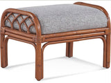 Edgewater Customized 2 Pc Set with Rattan Arm Chair and Ottoman Model 914-001 Made in the USA by Braxton Culler