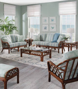 Edgewater Customized Rattan Sofa Model 914-011 Made in the USA by Braxton Culler